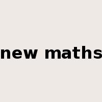 new maths是什么意思