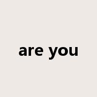 are you是什么意思