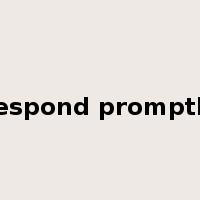 respond promptly是什么意思