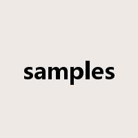 samples是什么意思
