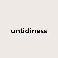 untidiness是什么意思