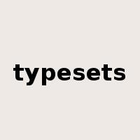 typesets是什么意思