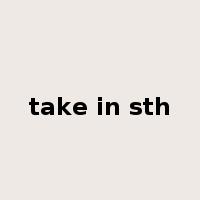 take in sth是什么意思