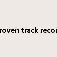 proven track record是什么意思