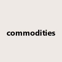 commodities是什么意思