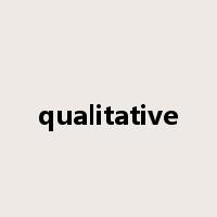 qualitative是什么意思