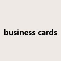 business cards是什么意思