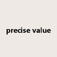 precise value是什么意思