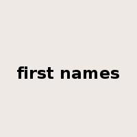 first names是什么意思