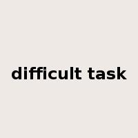 difficult task是什么意思