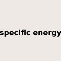 specific energy是什么意思