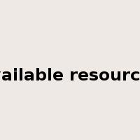 available resources是什么意思