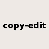 copy-edit是什么意思