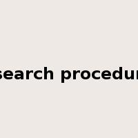 research procedures是什么意思