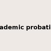 academic probation是什么意思
