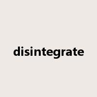 disintegrate是什么意思