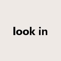 look in是什么意思