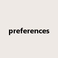 preferences是什么意思