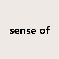 sense of是什么意思