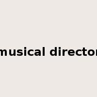 musical director是什么意思