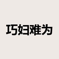 巧妇难为无米之炊是什么意思