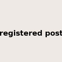 registered post是什么意思