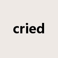 cried是什么意思