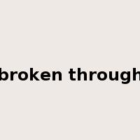 broken through是什么意思