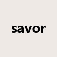 savor是什么意思