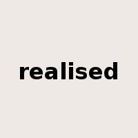 realised是什么意思