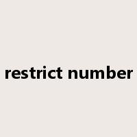 restrict number是什么意思
