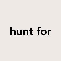 hunt for是什么意思