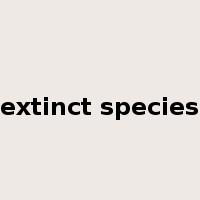 extinct species是什么意思