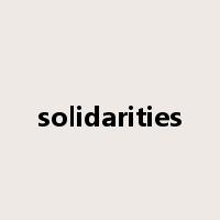 solidarities是什么意思
