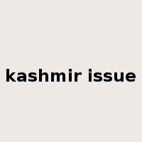 kashmir issue是什么意思