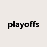 playoffs是什么意思