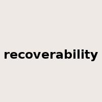 recoverability是什么意思