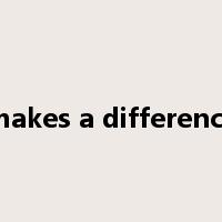 makes a difference是什么意思