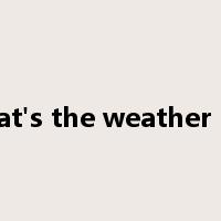 what's the weather like是什么意思