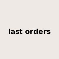 last orders是什么意思