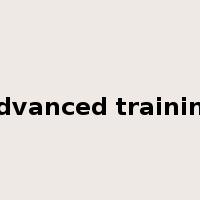 advanced training是什么意思