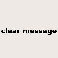 clear message是什么意思