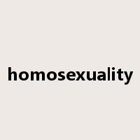 homosexuality是什么意思