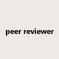 peer reviewer是什么意思