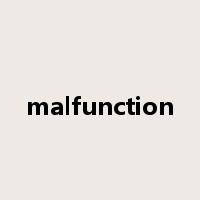 malfunction是什么意思