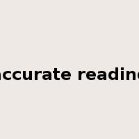 accurate reading是什么意思