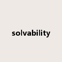 solvability是什么意思