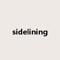 sidelining是什么意思