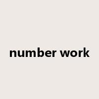 number work是什么意思