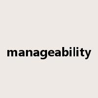 manageability是什么意思